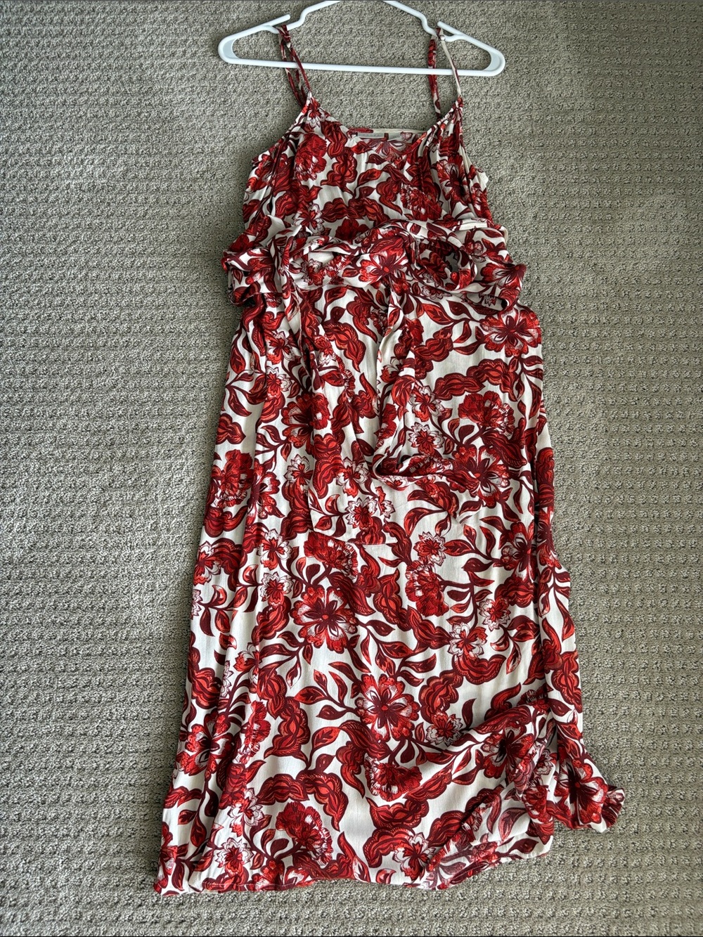 Red Floral Print Sundress